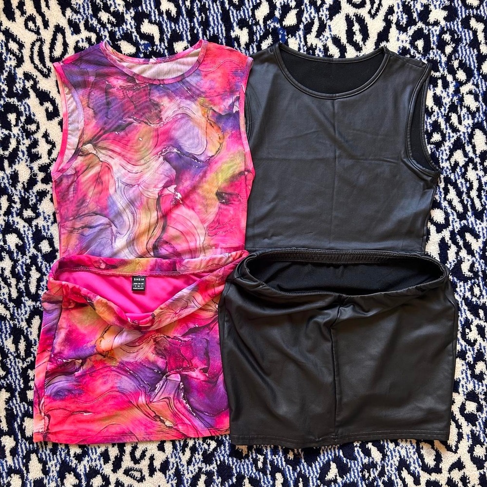 SHEIN 4 piece bundle 🩷🖤 • 2 piece set
